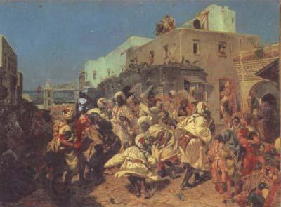 Alfred Dehodencq Blacks Dancing in Tangiers (san26) Norge oil painting art